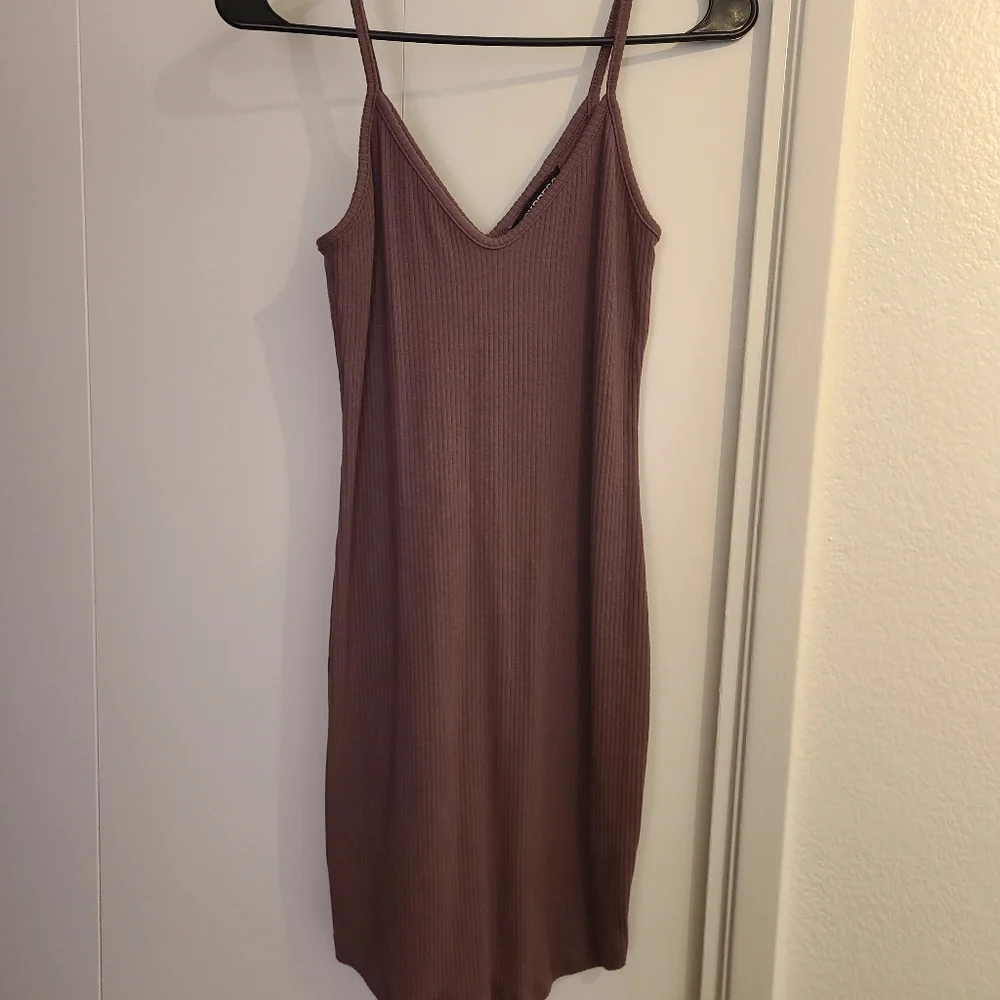 Express Dusty Purple Ribbed Cotton - Picture 2 of 3